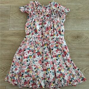 Janie and Jack girls Size 4 floral dress with back buttons.
